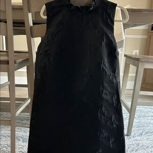 Draper James Black Textured Sleeveless Shift Dress